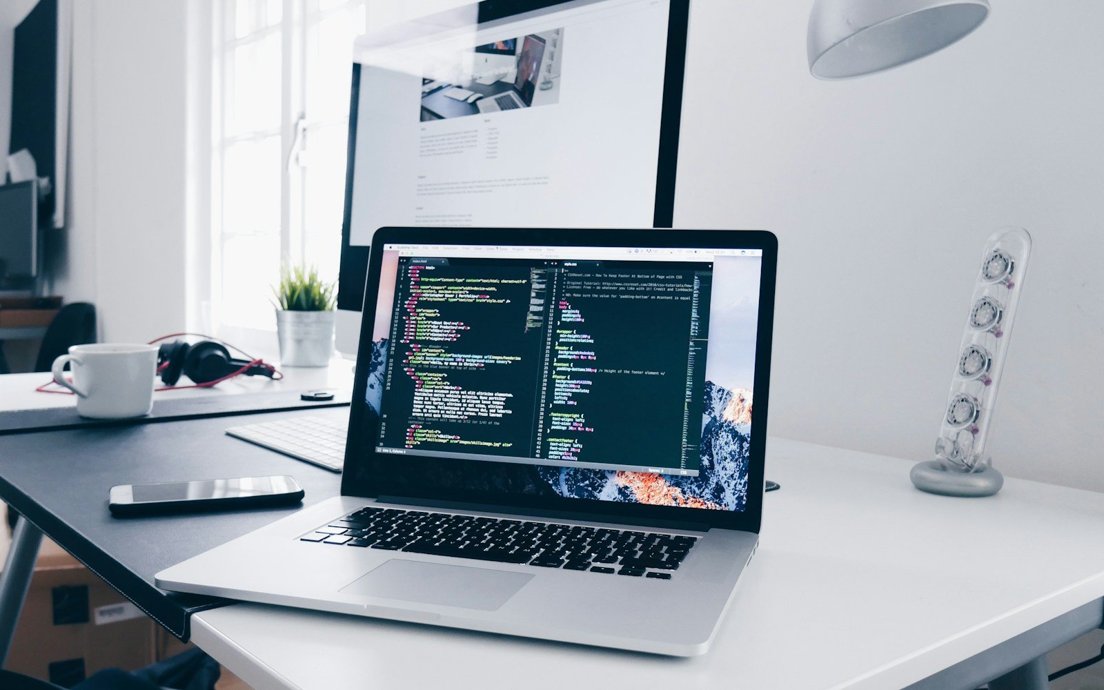 Developer working on a laptop